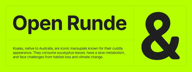 Open Runde font